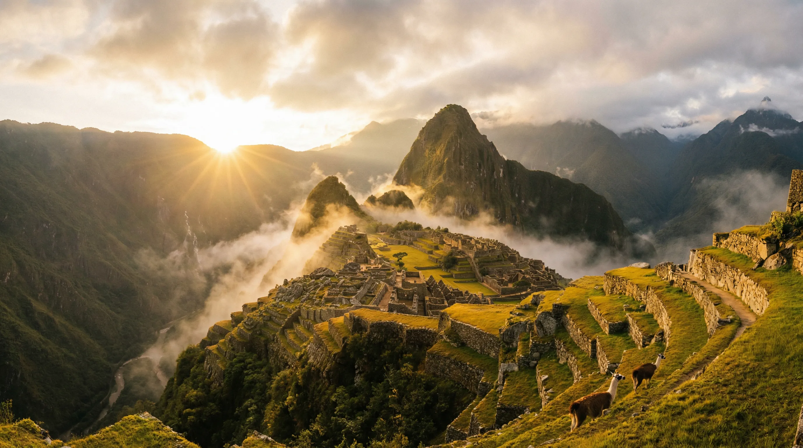 金沙国际马丘比丘日出全景背景